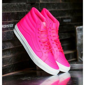 vans neon pink shoes